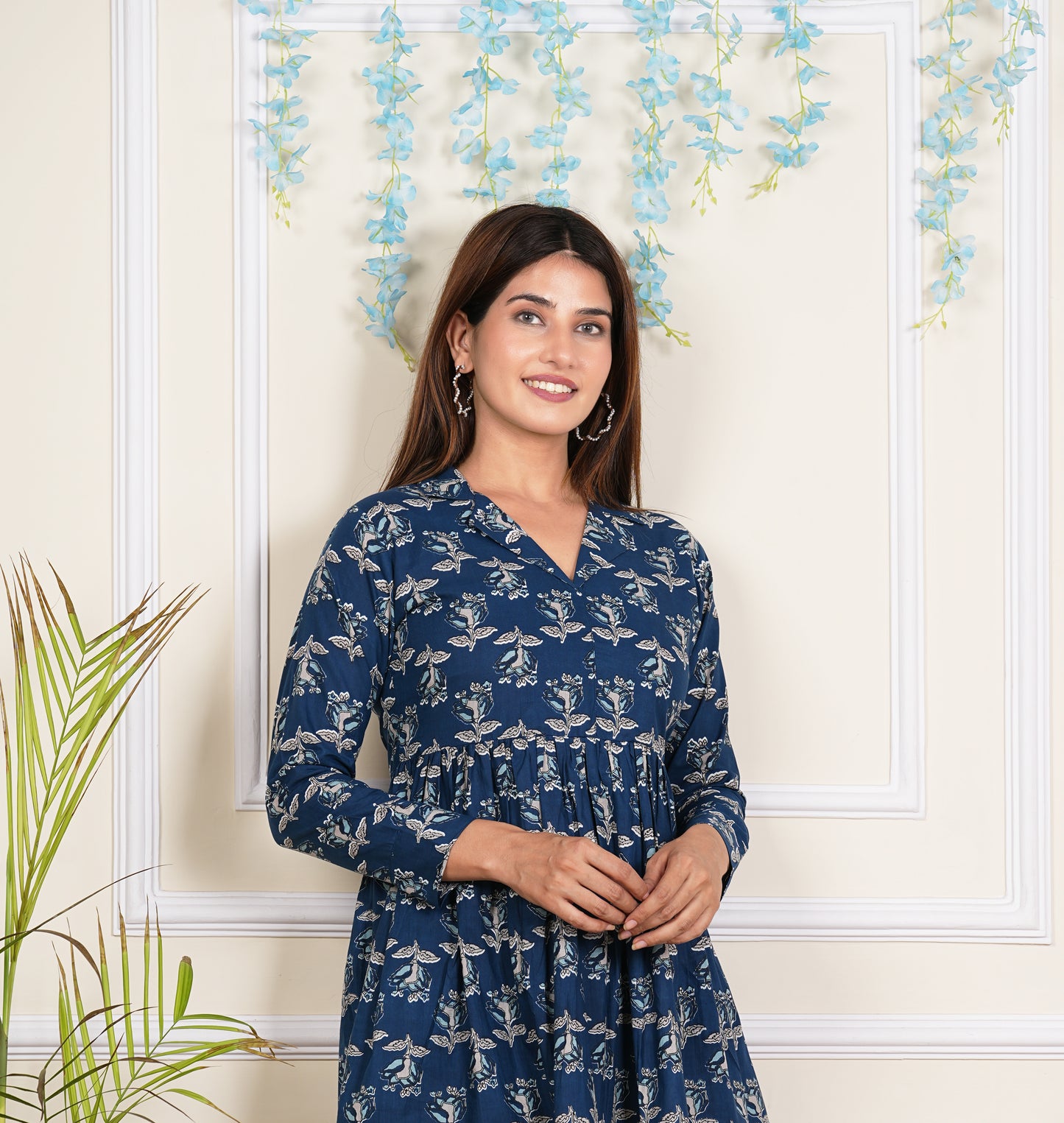 Classic Blue Cotton Tops – Available in Sizes M to 3XL