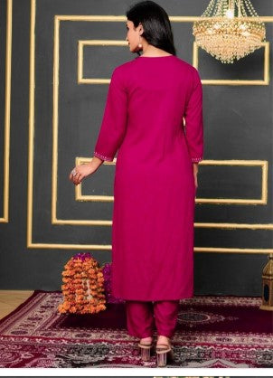 Women Ethnic Motifs Embroidered Regular Thread Work Kurta with Trousers