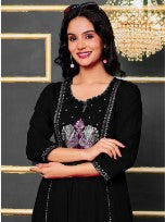 Women Ethnic Motifs Embroidered Empire Thread Work Kurta with Trousers