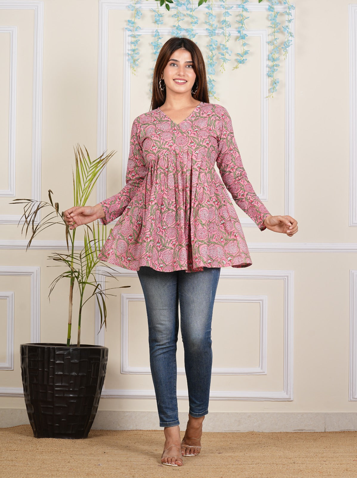 Classic Pink Cotton Tops – Available in Sizes M to 3XL